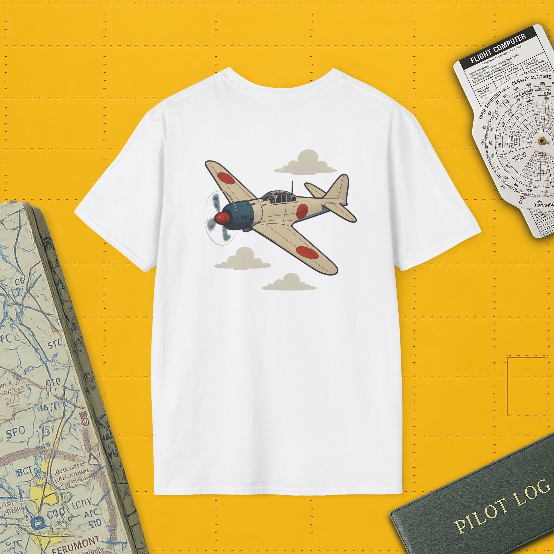 A6M Zero Premium T-Shirt – WWII Japanese Fighter Full Graphic Aviation Tee - Pilot gifts - warbird t-shirt