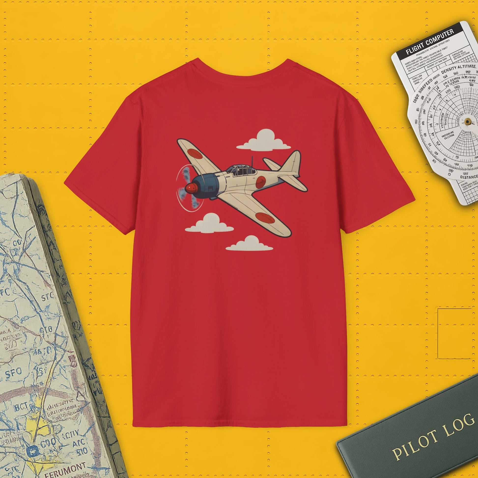 A6M Zero Premium T-Shirt – WWII Japanese Fighter Full Graphic Aviation Tee - Pilot gifts - warbird t-shirt