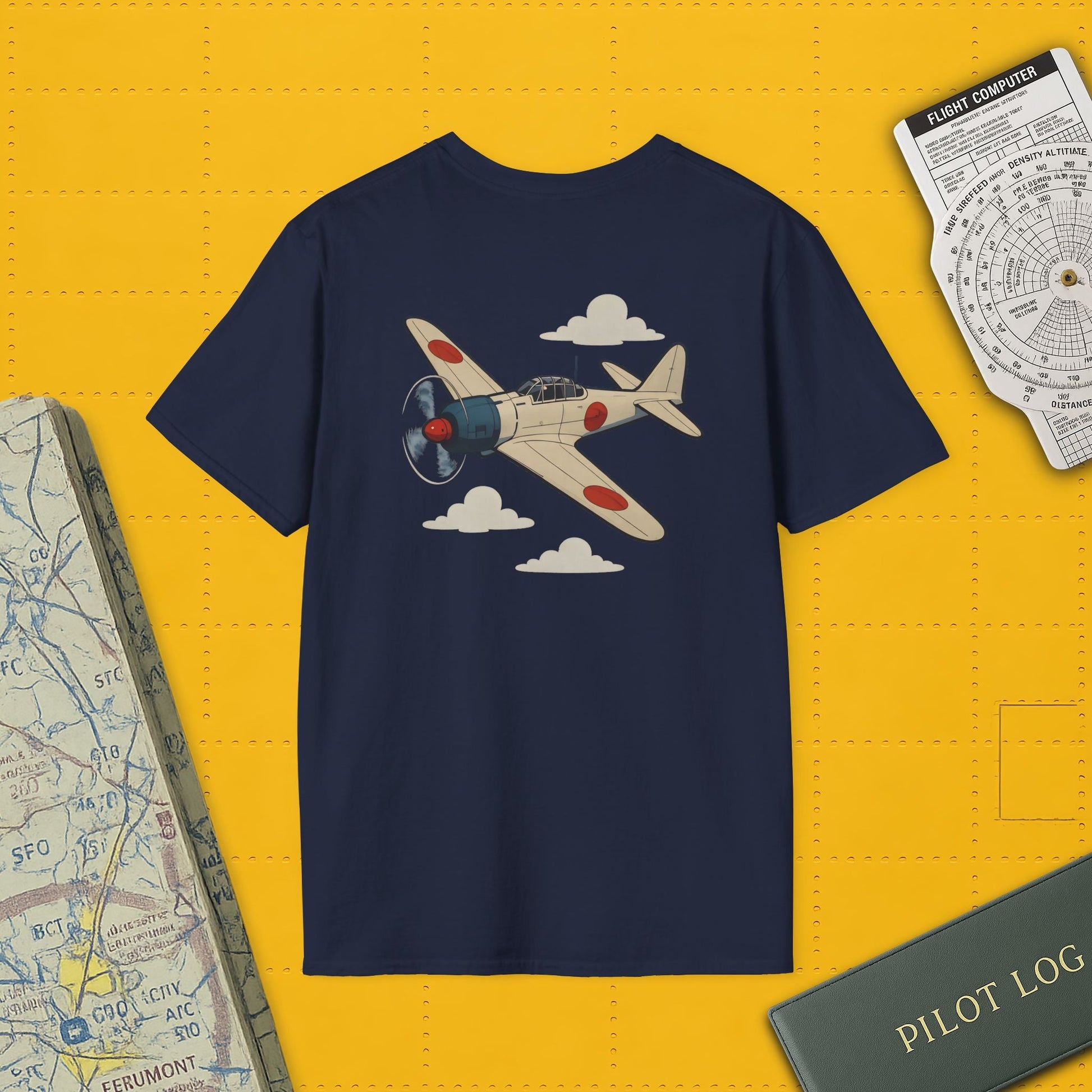 A6M Zero Premium T-Shirt – WWII Japanese Fighter Full Graphic Aviation Tee - Pilot gifts - warbird t-shirt
