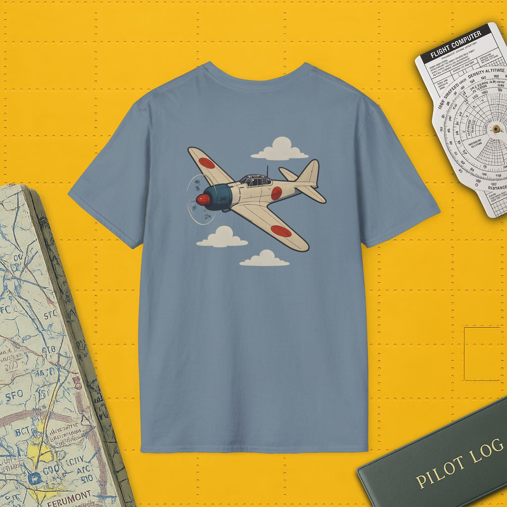 A6M Zero Premium T-Shirt – WWII Japanese Fighter Full Graphic Aviation Tee - Pilot gifts - warbird t-shirt