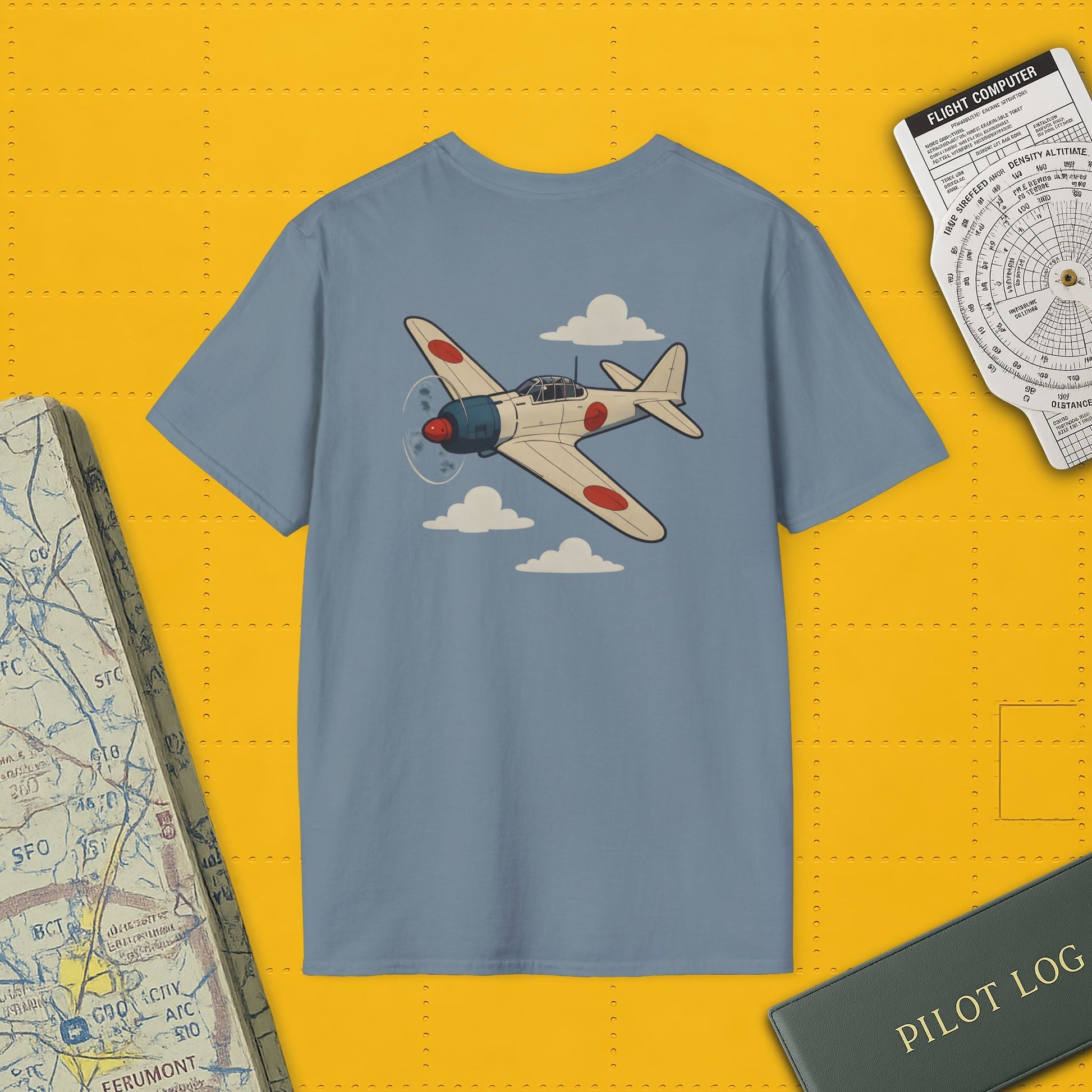 A6M Zero Premium T-Shirt – WWII Japanese Fighter Full Graphic Aviation Tee - Pilot gifts - warbird t-shirt
