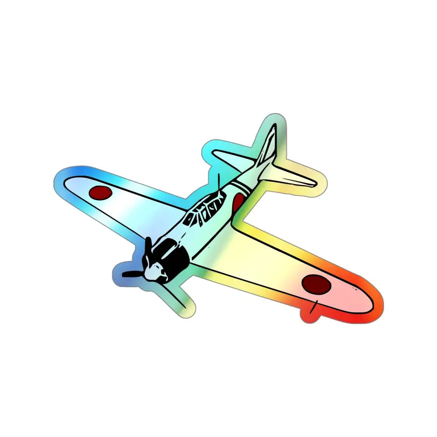A6M3 Zero Holographic Die-Cut Stickers - Paper products - Pilot gifts - WWII warbird t-shirt