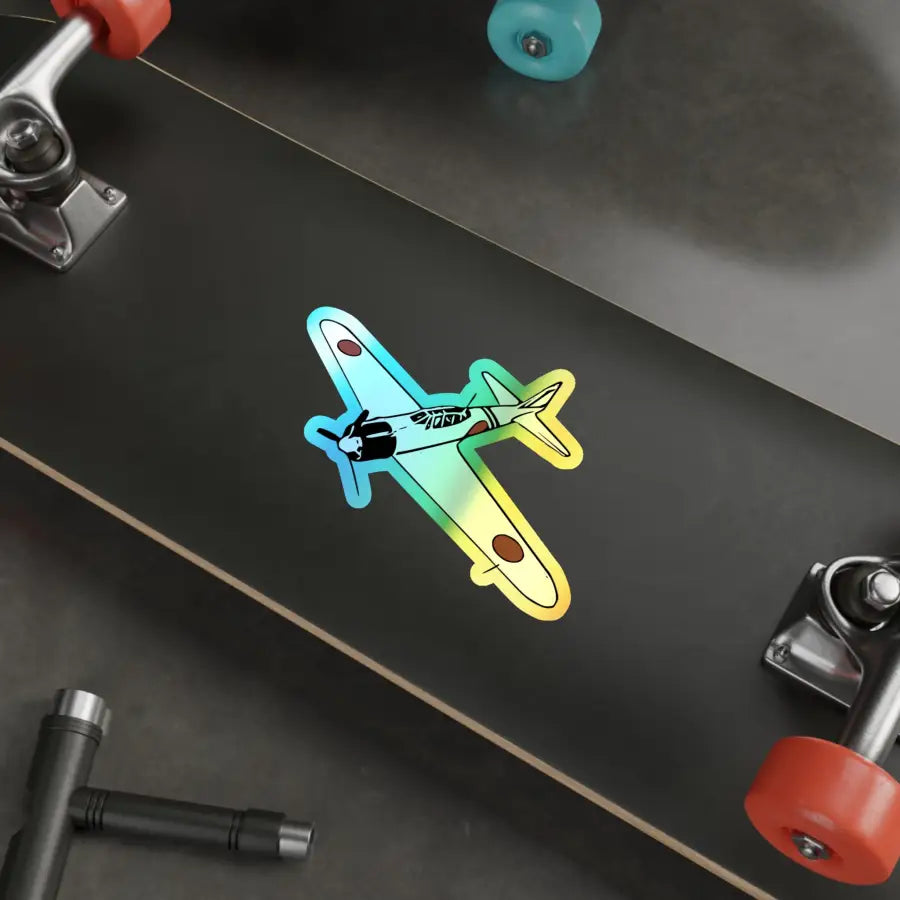 A6M3 Zero Holographic Die-Cut Stickers - Paper products - Pilot gifts - WWII warbird t-shirt