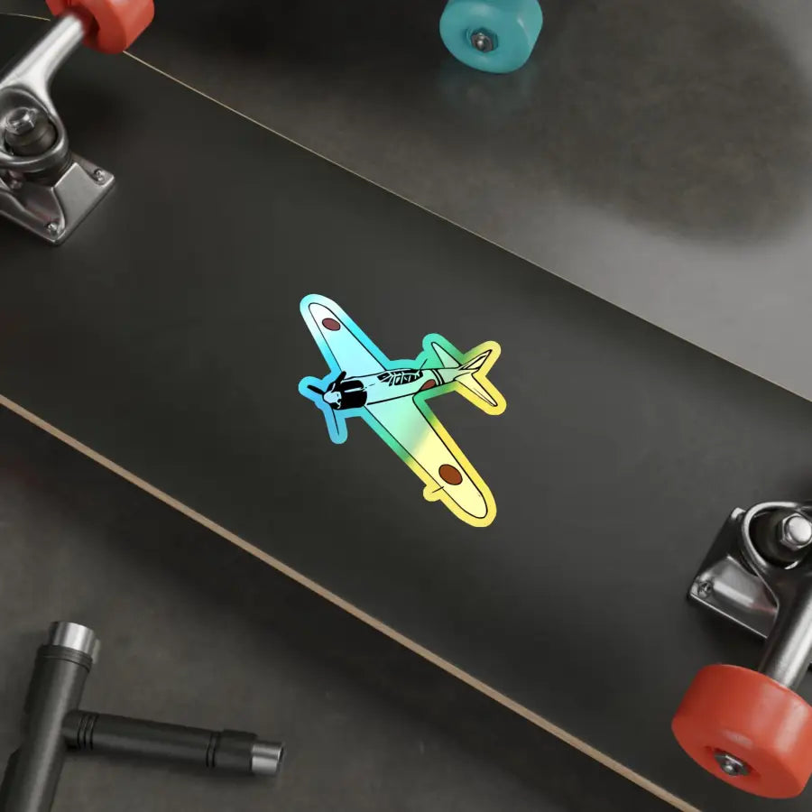 A6M3 Zero Holographic Die-Cut Stickers - Paper products - Pilot gifts - WWII warbird t-shirt