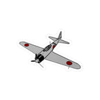 A6M3 Zero Kiss-Cut Vinyl Decal - Paper products - Pilot gifts - WWII warbird t-shirt