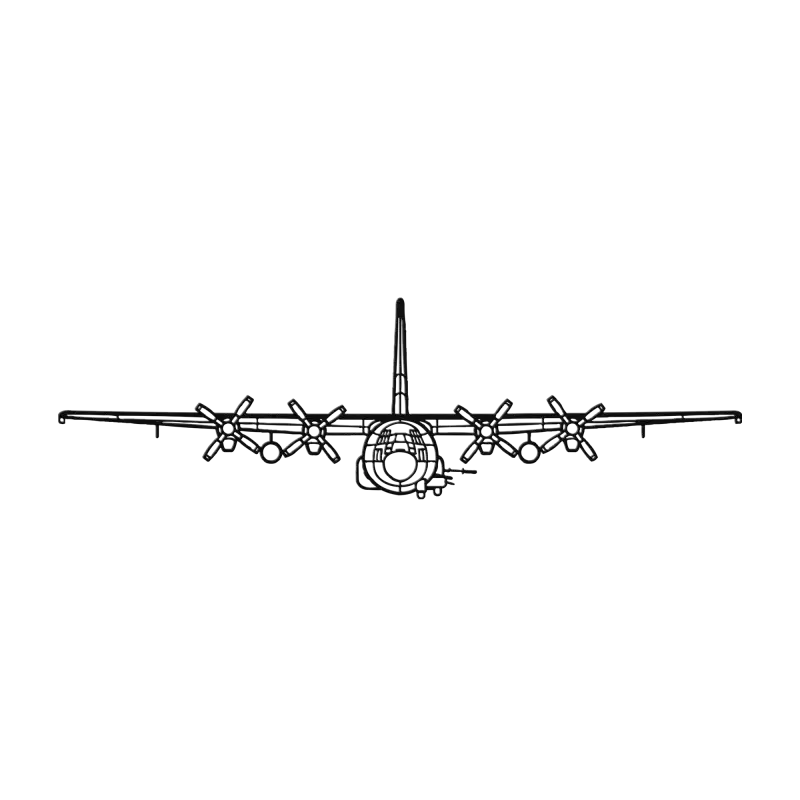 AC-130U Gun Ship Die Cut Metal Wall Art - Sign - Pilot gifts - WWII warbird t-shirt