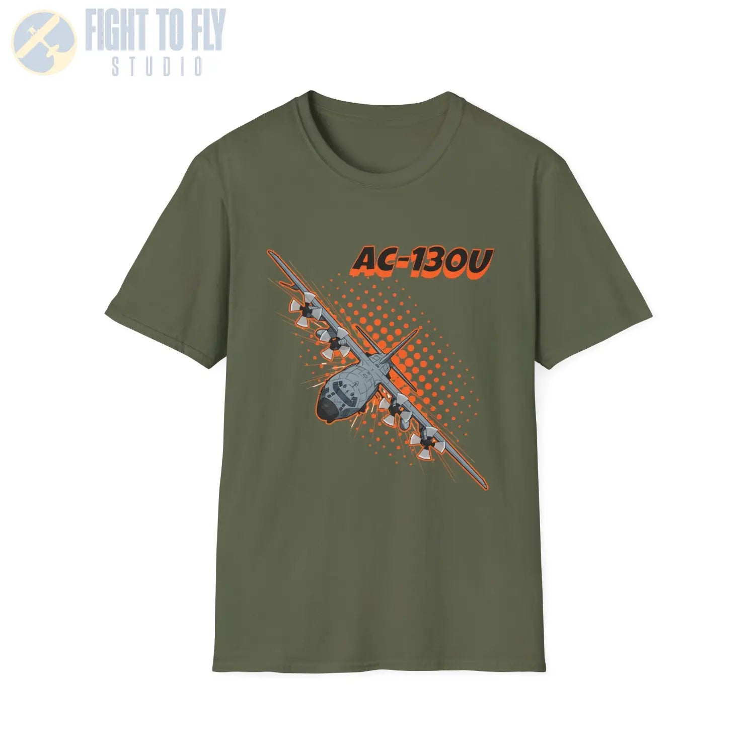 AC-130U Spooky Comic Style T-Shirt - Pilot gifts - WWII warbird t-shirt