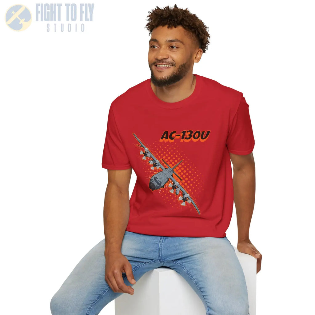 AC-130U Spooky Comic Style T-Shirt - Pilot gifts - WWII warbird t-shirt