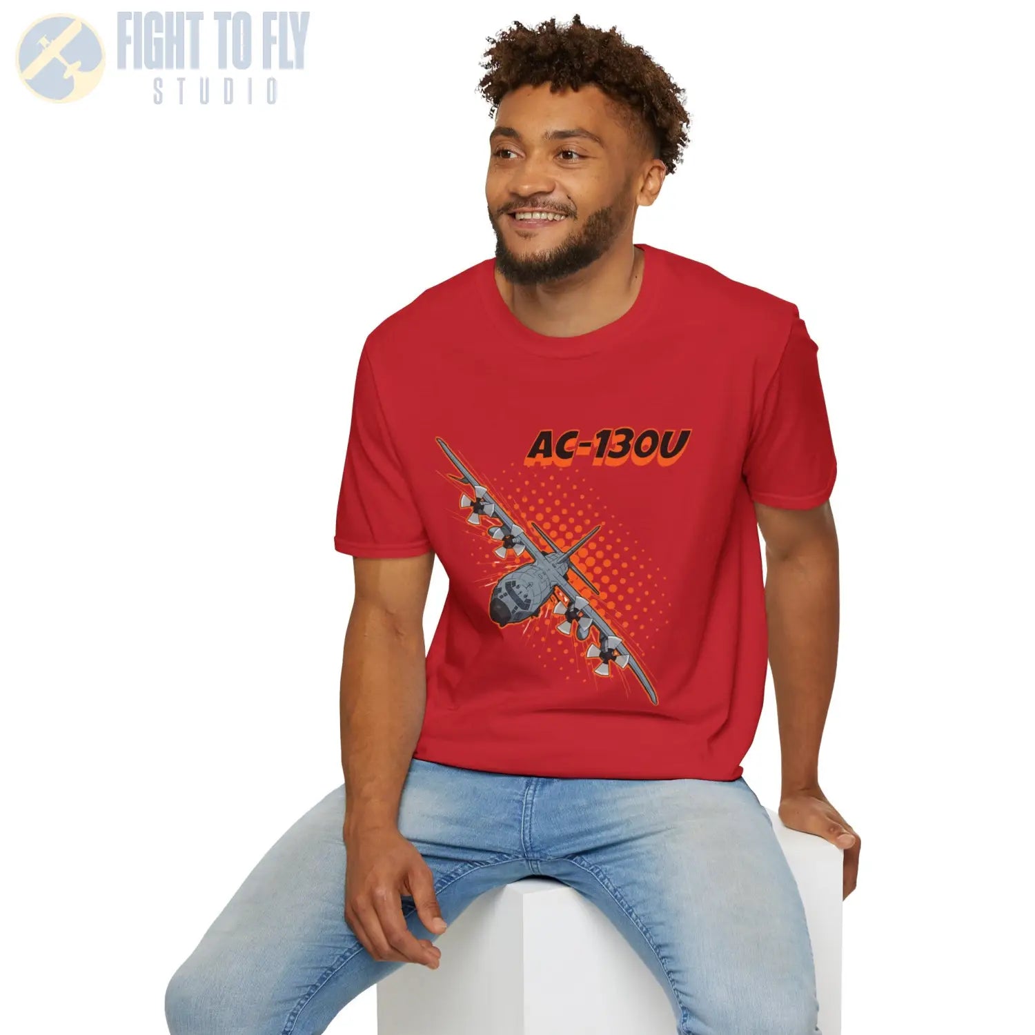 AC-130U Spooky Comic Style T-Shirt - Pilot gifts - WWII warbird t-shirt