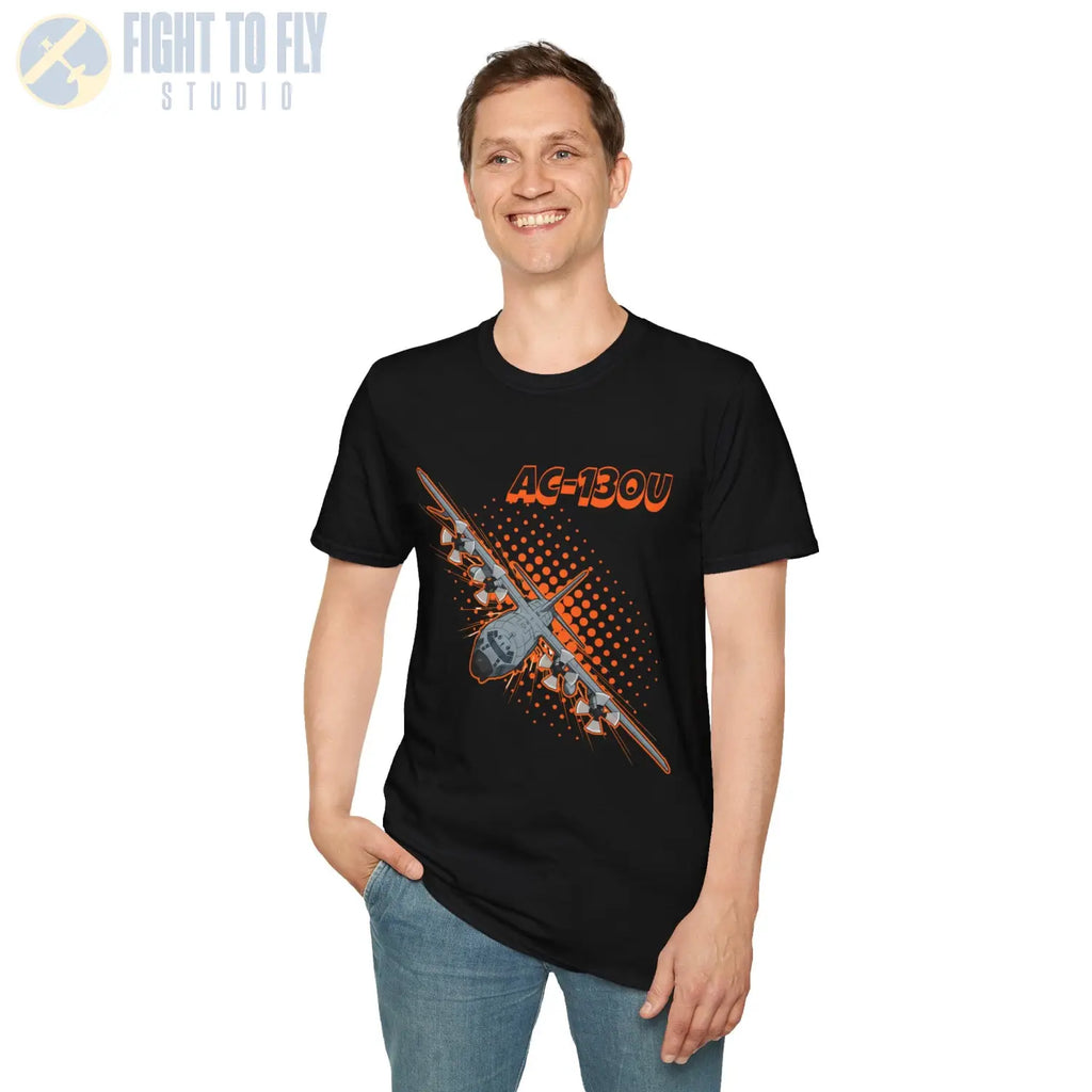 AC-130U Spooky Comic Style T-Shirt - Pilot gifts - WWII warbird t-shirt