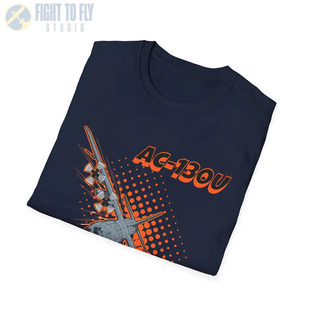 AC-130U Spooky Comic Style T-Shirt - Pilot gifts - WWII warbird t-shirt