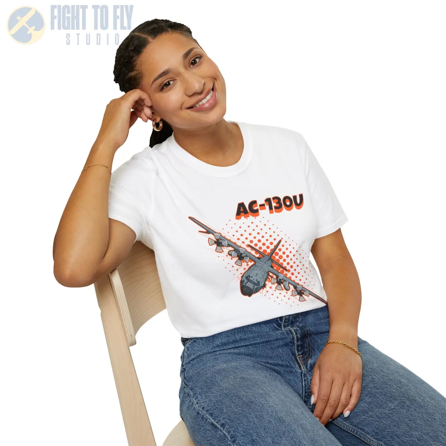 AC-130U Spooky Comic Style T-Shirt - Pilot gifts - WWII warbird t-shirt