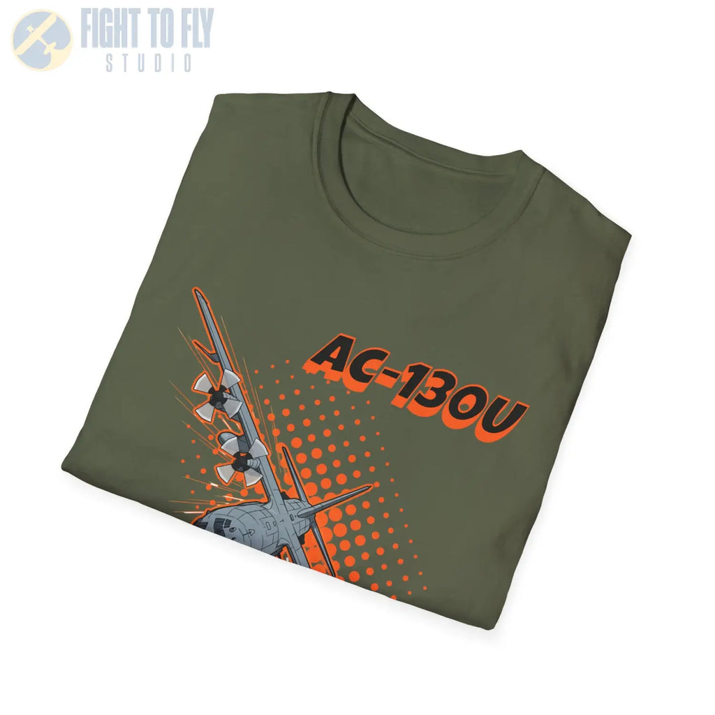 AC-130U Spooky Comic Style T-Shirt - Pilot gifts - WWII warbird t-shirt