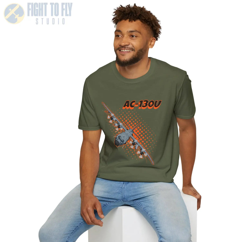 AC-130U Spooky Comic Style T-Shirt - Pilot gifts - WWII warbird t-shirt