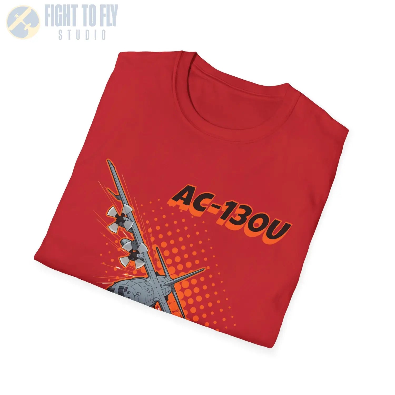 AC-130U Spooky Comic Style T-Shirt - Pilot gifts - WWII warbird t-shirt