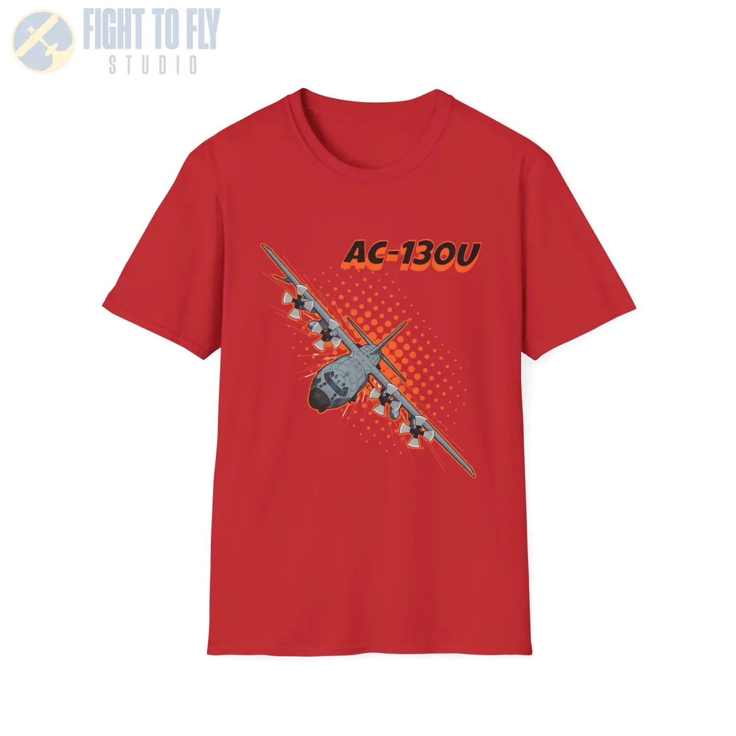 AC-130U Spooky Comic Style T-Shirt - Pilot gifts - WWII warbird t-shirt
