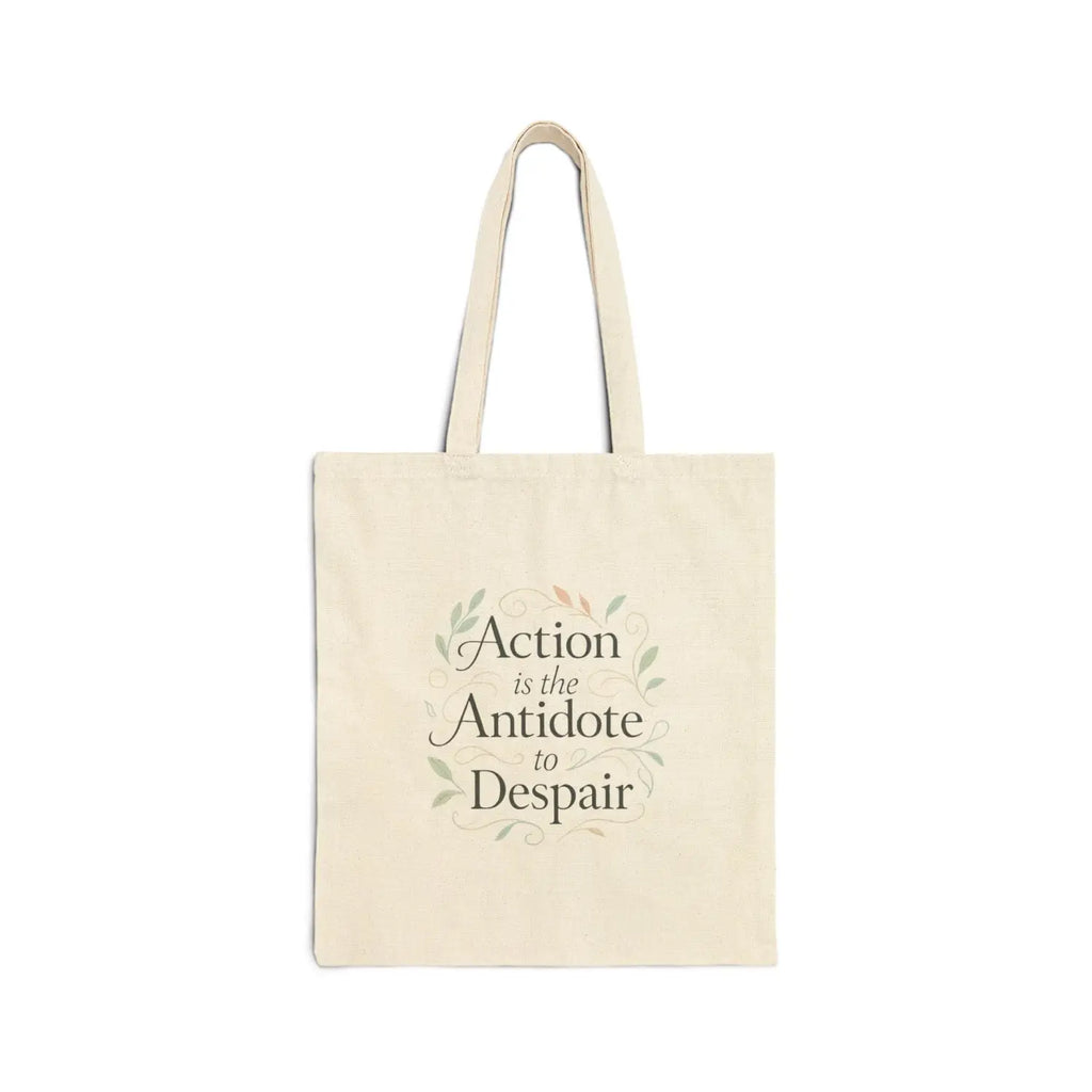 Action Is the Antidote to Despair Cotton Canvas Tote Bag - Bags - Pilot gifts - WWII warbird t-shirt