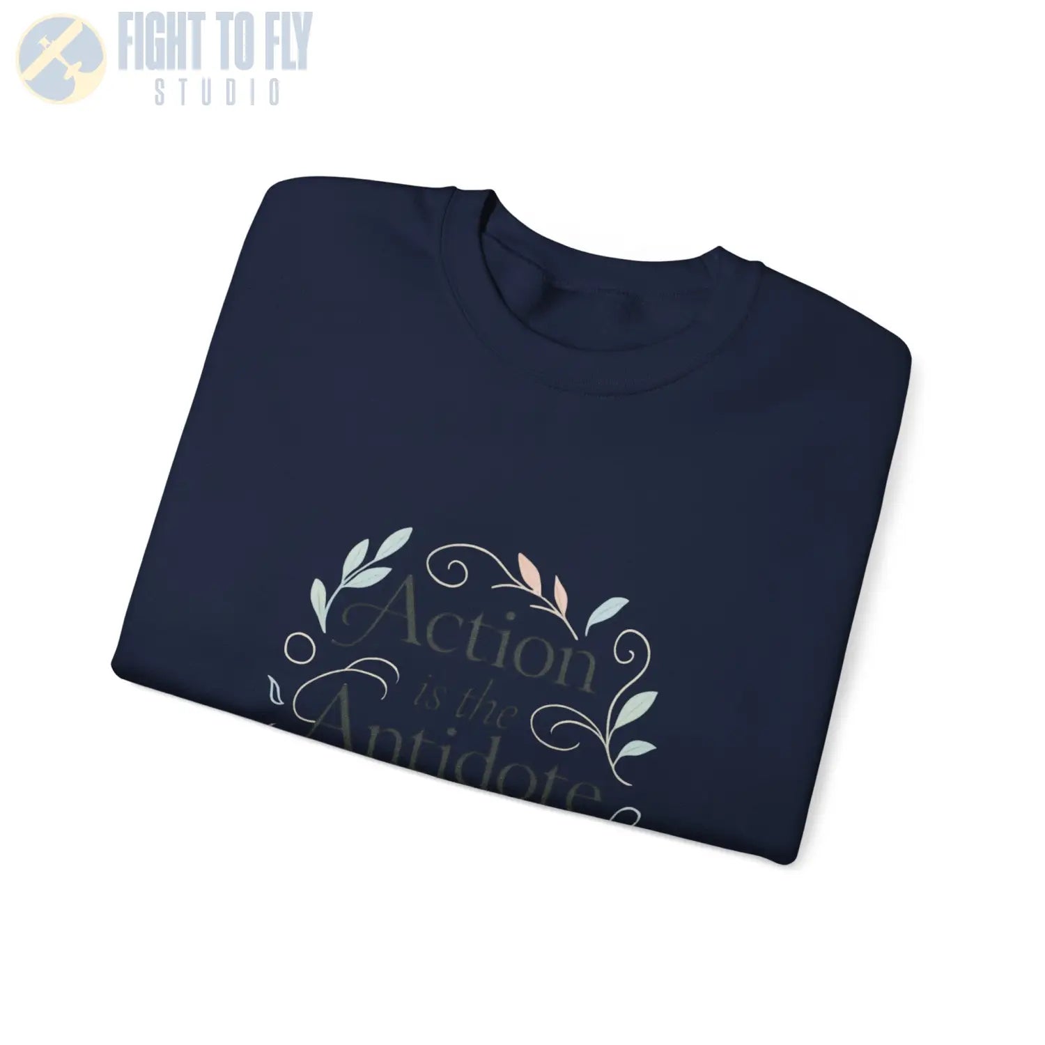Action Is the Antidote to Despair Crewneck Sweatshirt - Pilot gifts - WWII warbird t-shirt