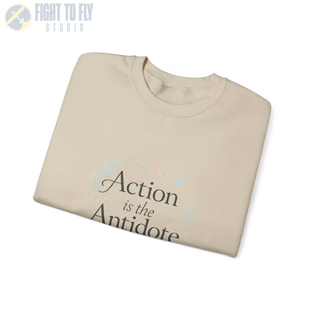 Action Is the Antidote to Despair Crewneck Sweatshirt - Pilot gifts - WWII warbird t-shirt