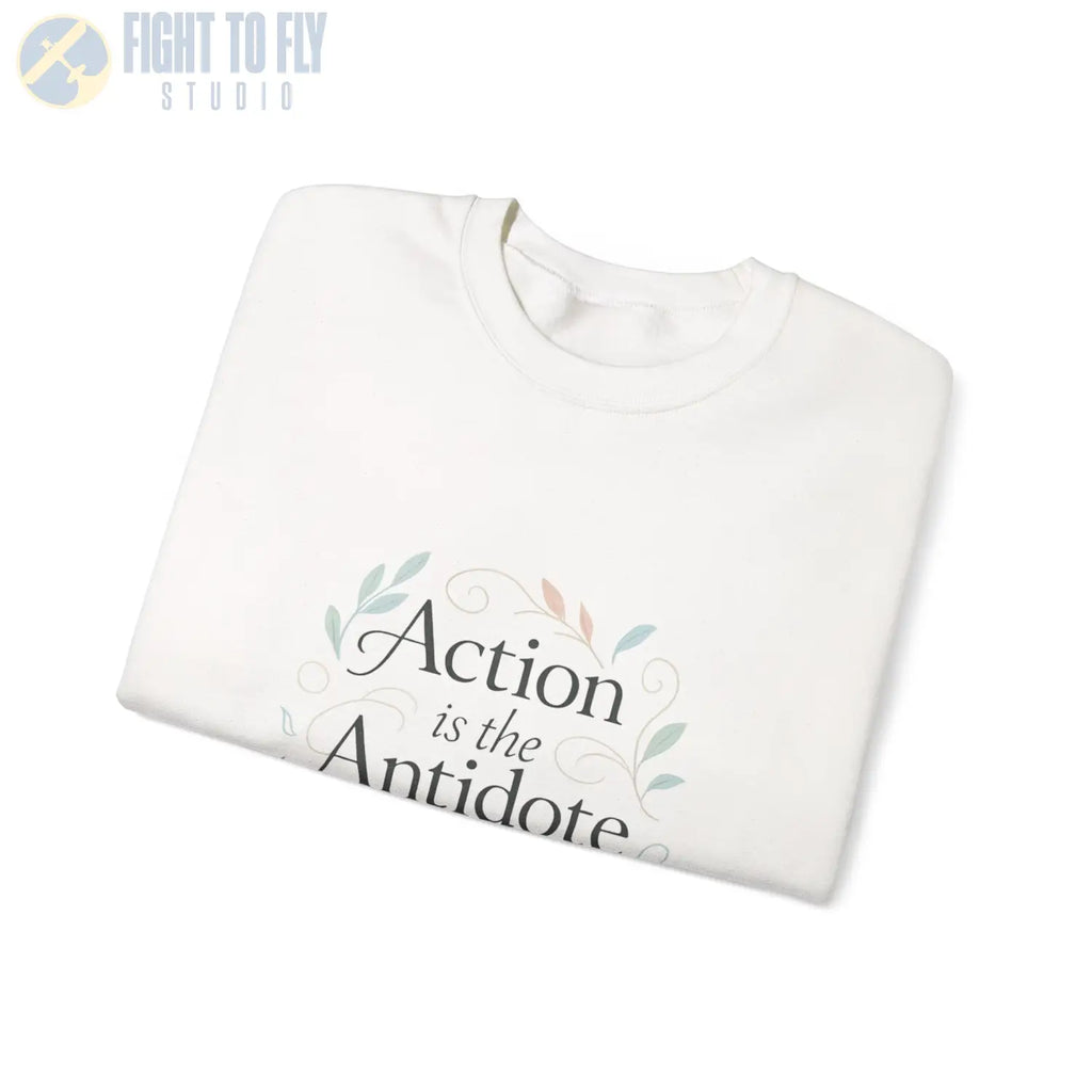 Action Is the Antidote to Despair Crewneck Sweatshirt - Pilot gifts - WWII warbird t-shirt