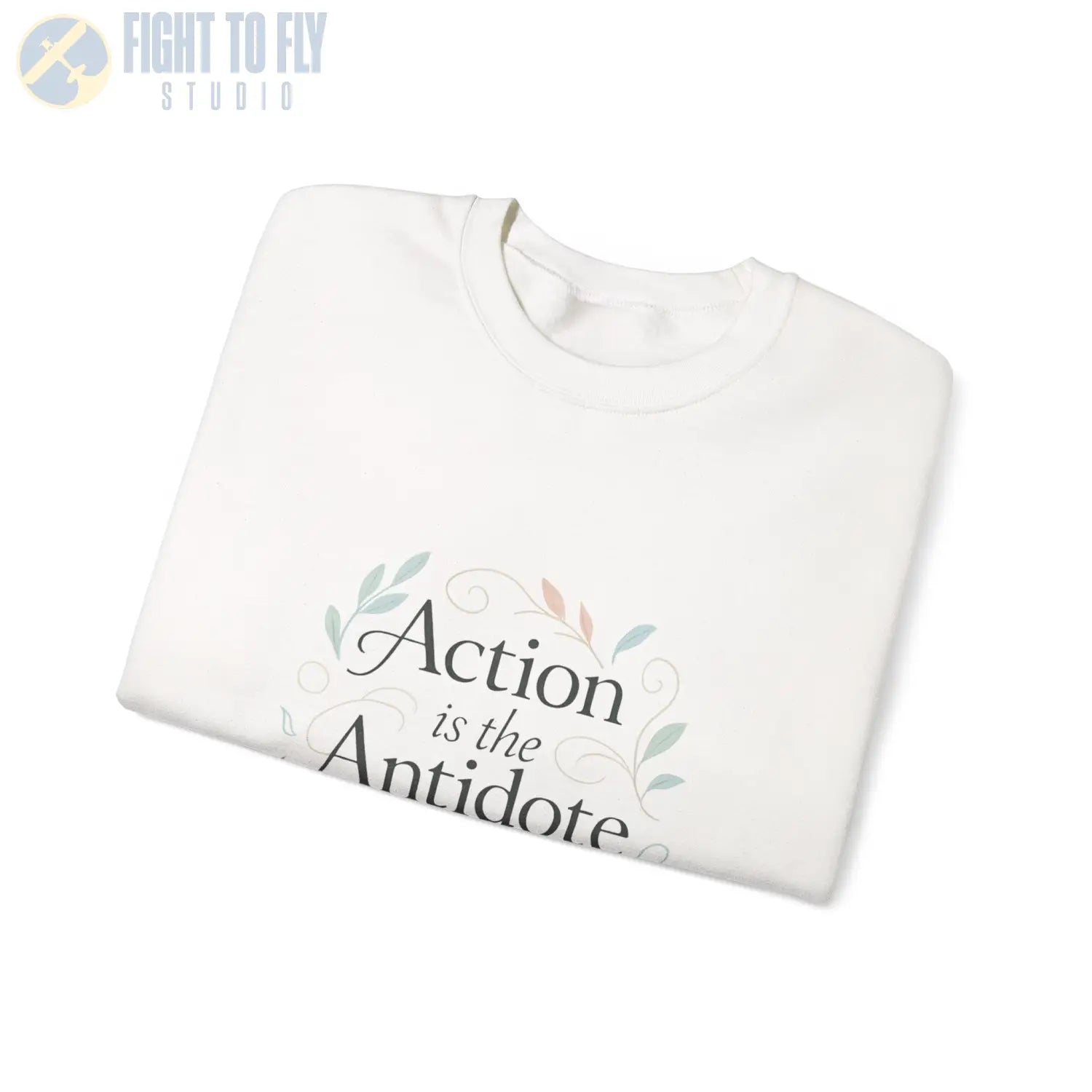 Action Is the Antidote to Despair Crewneck Sweatshirt - Pilot gifts - WWII warbird t-shirt
