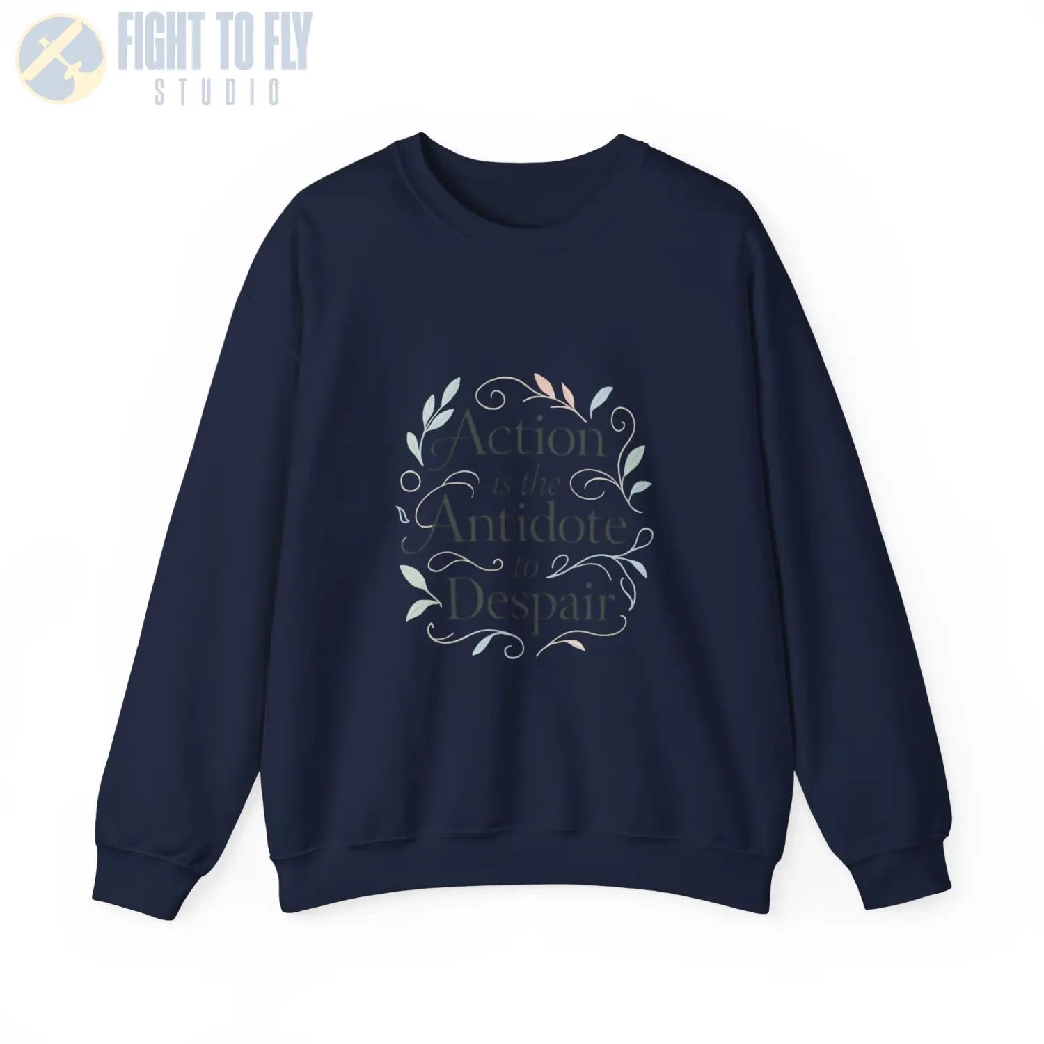 Action Is the Antidote to Despair Crewneck Sweatshirt - Pilot gifts - WWII warbird t-shirt