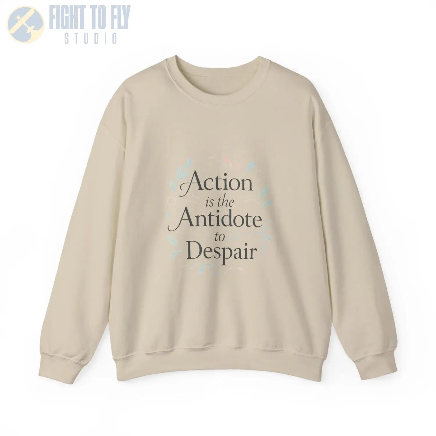 Action Is the Antidote to Despair Crewneck Sweatshirt - Pilot gifts - WWII warbird t-shirt