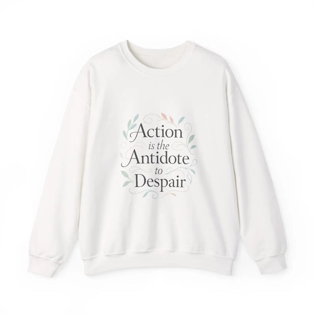 Action Is the Antidote to Despair Crewneck Sweatshirt - Pilot gifts - WWII warbird t-shirt