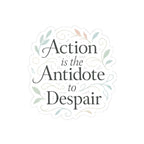 Action Is the Antidote to Despair Kiss-Cut Stickers - Paper products - Pilot gifts - WWII warbird t-shirt