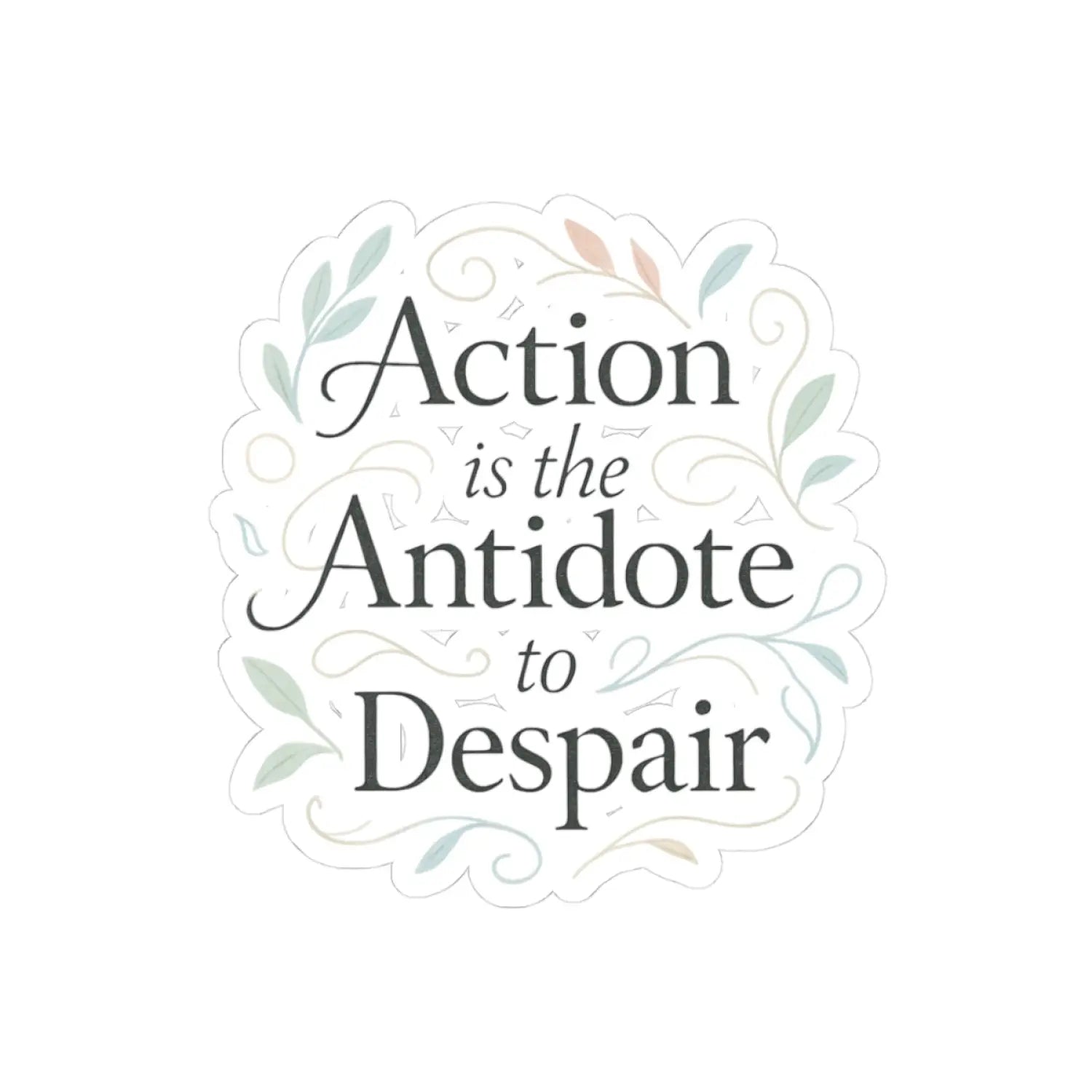 Action Is the Antidote to Despair Kiss-Cut Stickers - Paper products - Pilot gifts - WWII warbird t-shirt
