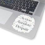 Action Is the Antidote to Despair Kiss-Cut Stickers - Paper products - Pilot gifts - WWII warbird t-shirt