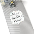 Action Is the Antidote to Despair Kiss-Cut Stickers - Paper products - Pilot gifts - WWII warbird t-shirt
