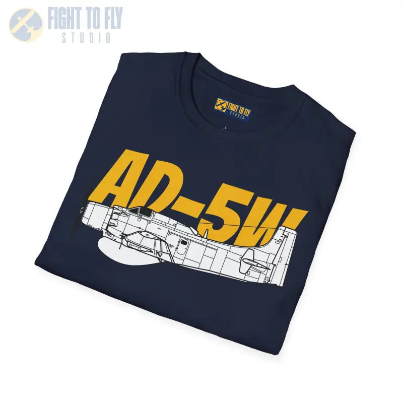 AD-5W Skyraider Side Profile T-Shirt - Pilot gifts - WWII warbird t-shirt