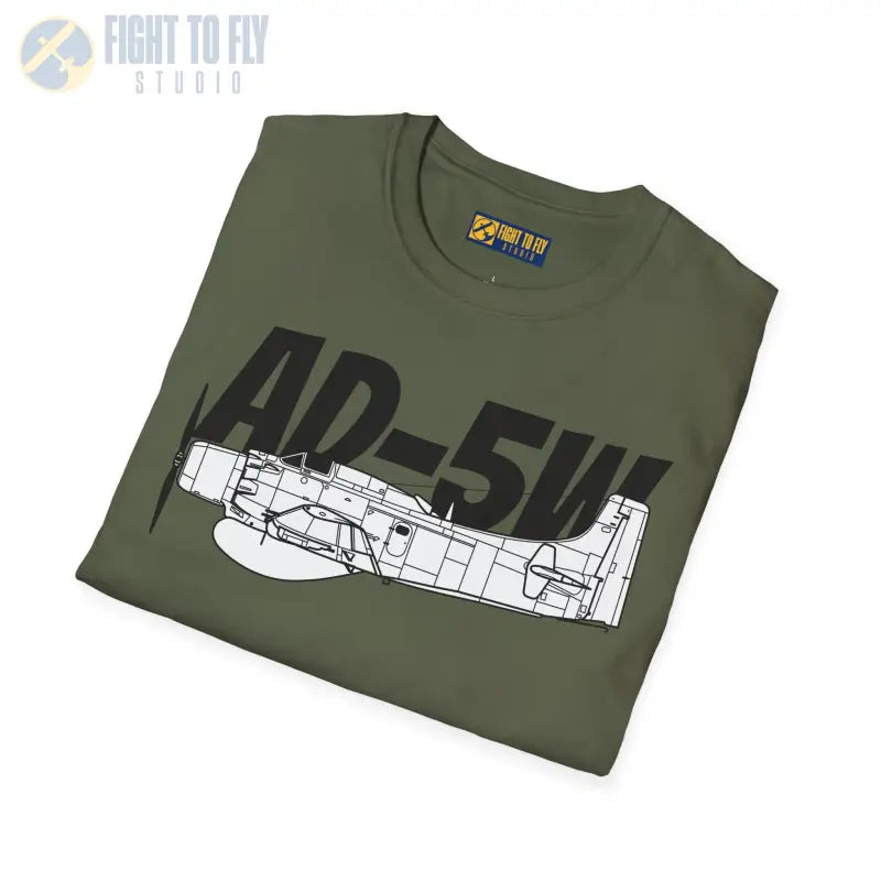 AD 5W Skyraider Side Profile T Shirt Pilot gifts WWII warbird t shirt