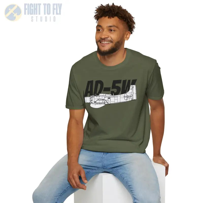 AD 5W Skyraider Side Profile T Shirt Pilot gifts WWII warbird t shirt