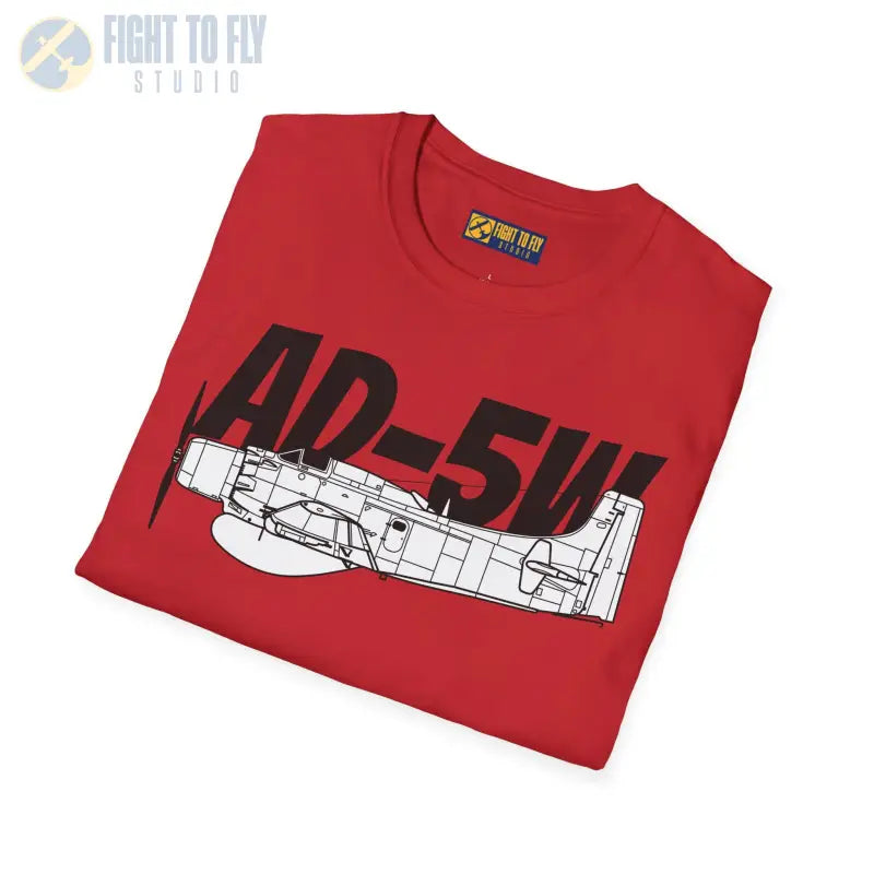 AD-5W Skyraider Side Profile T-Shirt - Pilot gifts - WWII warbird t-shirt