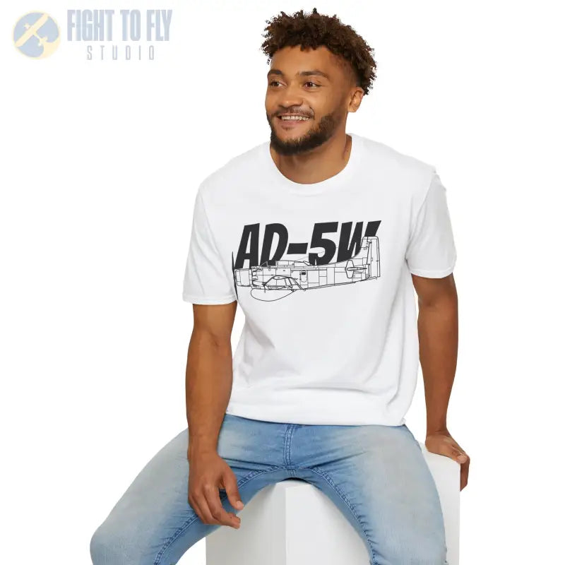 AD-5W Skyraider Side Profile T-Shirt - Pilot gifts - WWII warbird t-shirt