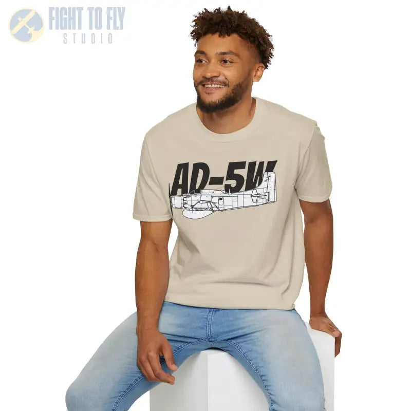 AD-5W Skyraider Side Profile T-Shirt - Pilot gifts - WWII warbird t-shirt