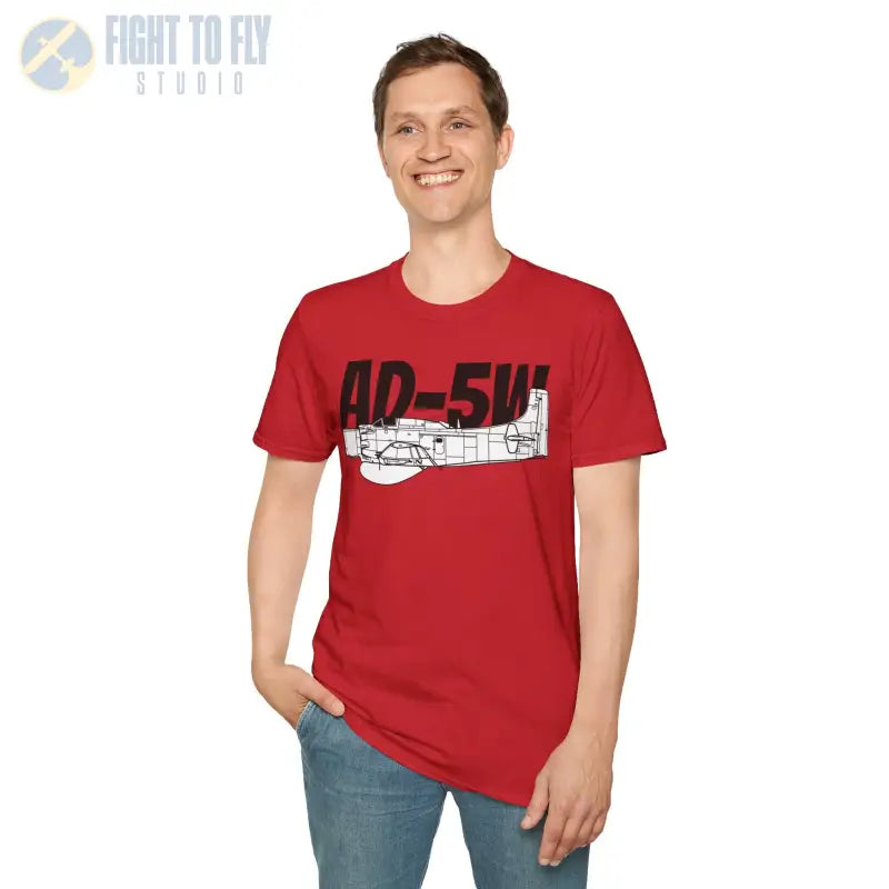 AD 5W Skyraider Side Profile T Shirt Pilot gifts WWII warbird t shirt