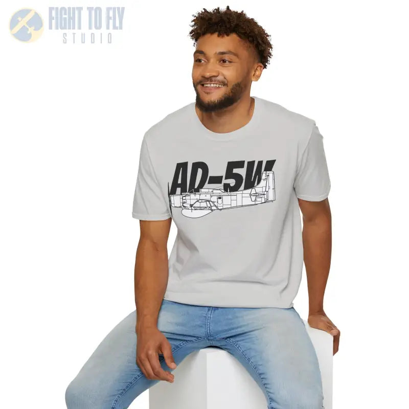 AD-5W Skyraider Side Profile T-Shirt - Pilot gifts - WWII warbird t-shirt