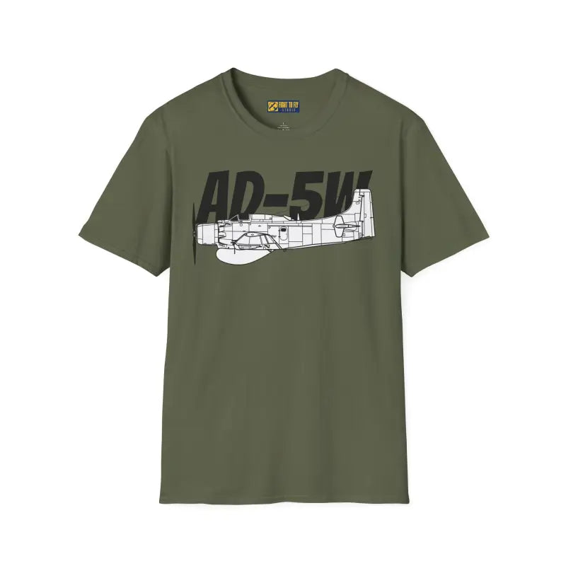 AD-5W Skyraider Side Profile T-Shirt - Pilot gifts - WWII warbird t-shirt
