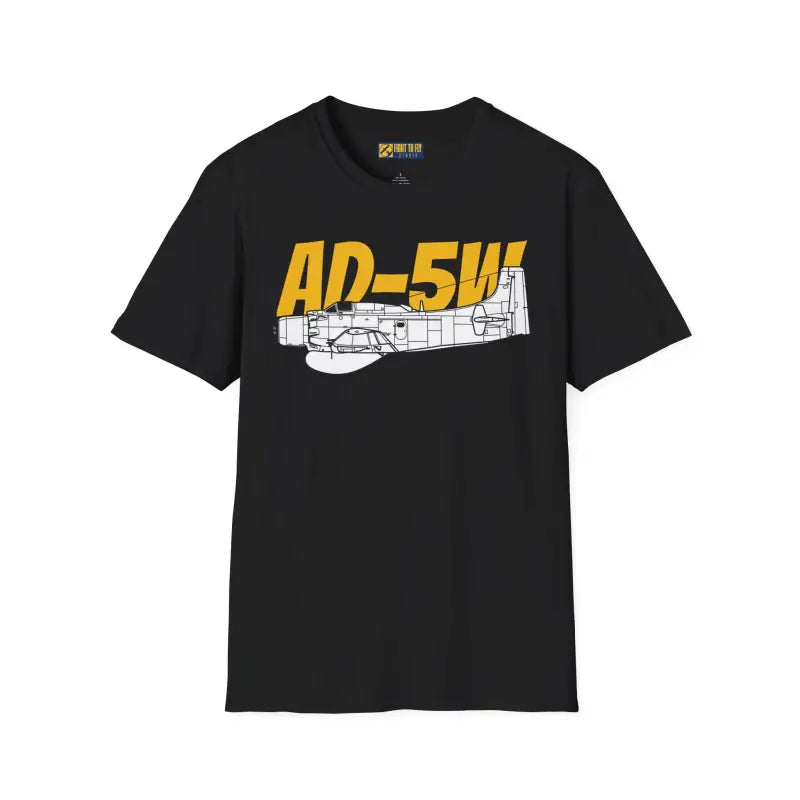 AD-5W Skyraider Side Profile T-Shirt - Pilot gifts - WWII warbird t-shirt