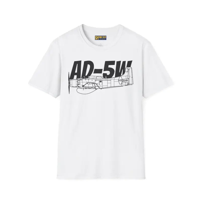 AD-5W Skyraider Side Profile T-Shirt - Pilot gifts - WWII warbird t-shirt