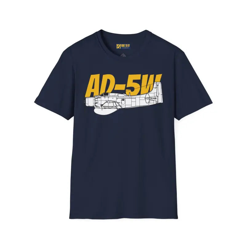AD-5W Skyraider Side Profile T-Shirt - Pilot gifts - WWII warbird t-shirt