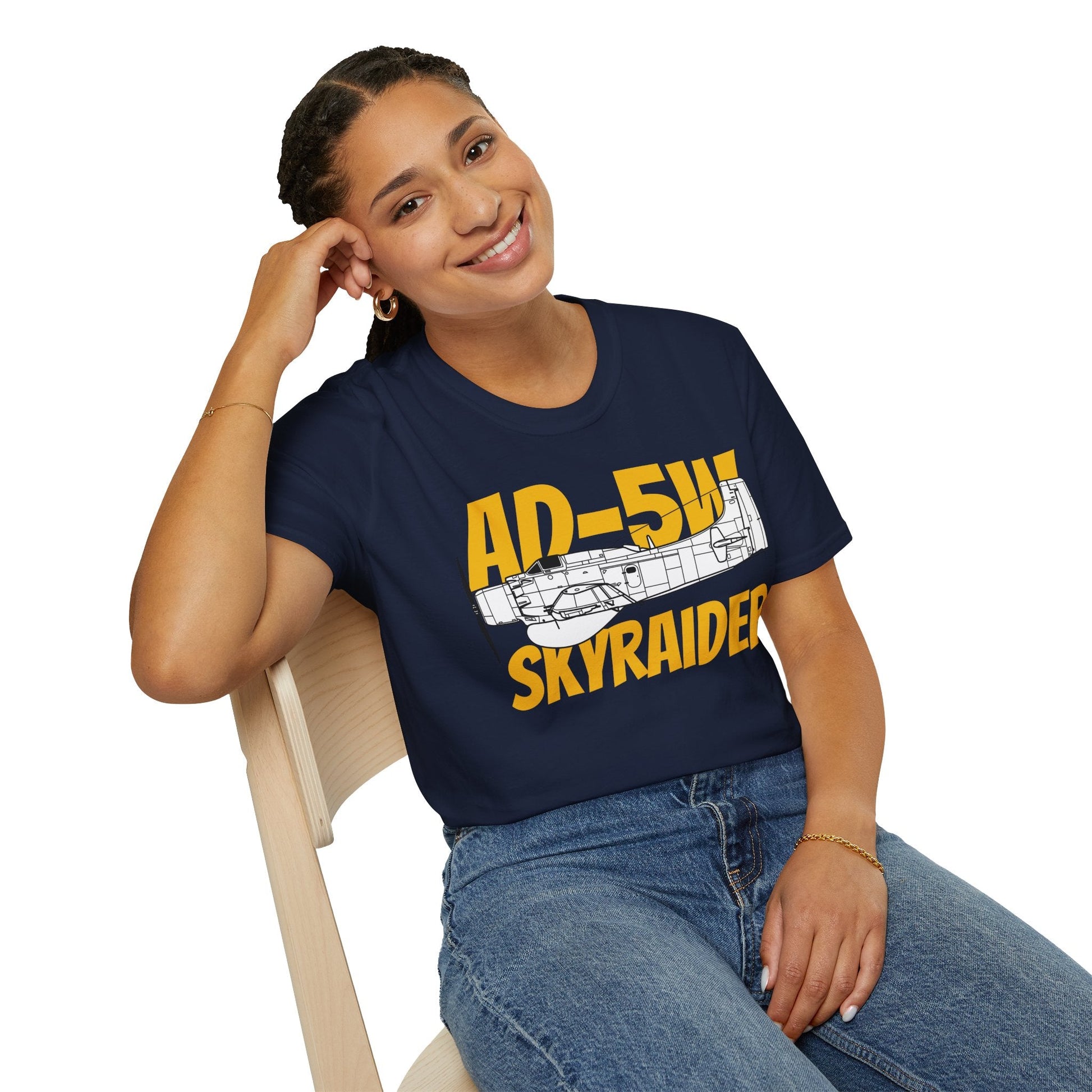 AD-5W Skyraider Side Profile T-Shirt – Early-Warning Navy Variant Tee - Gifts for pilots - Aviation apparel