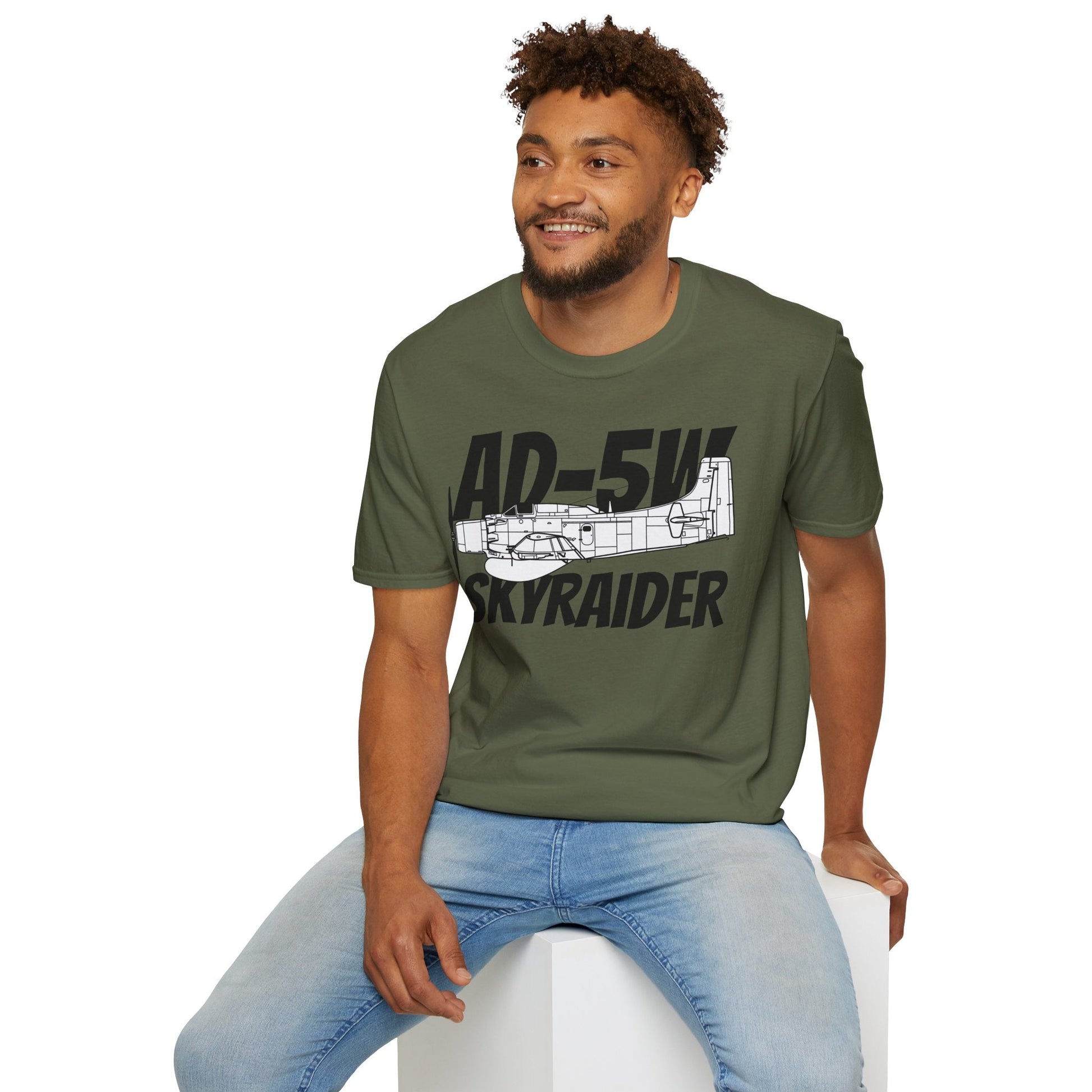 AD-5W Skyraider Side Profile T-Shirt – Early-Warning Navy Variant Tee - Gifts for pilots - Aviation apparel