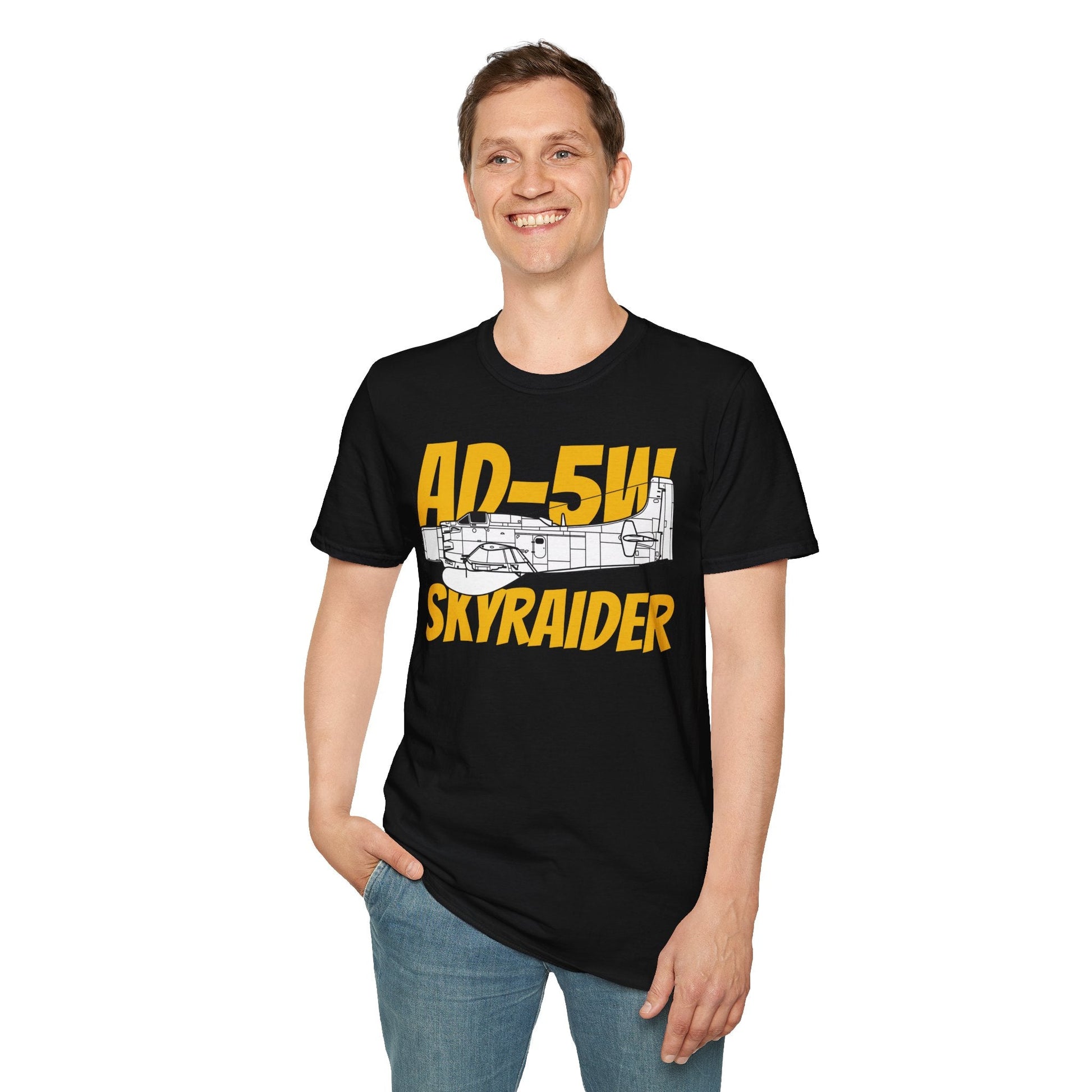 AD-5W Skyraider Side Profile T-Shirt – Early-Warning Navy Variant Tee - Gifts for pilots - Aviation apparel