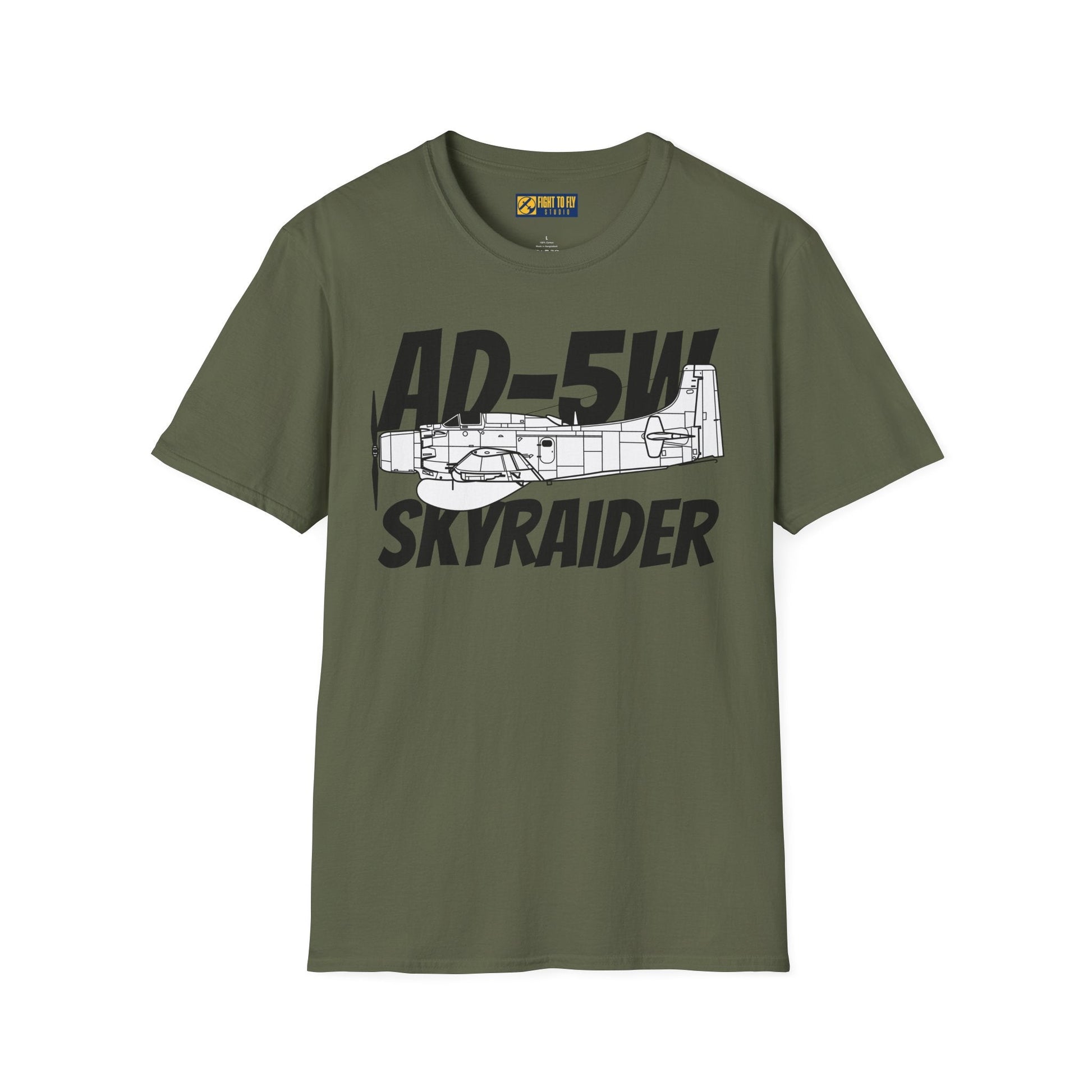AD-5W Skyraider Side Profile T-Shirt – Early-Warning Navy Variant Tee - Gifts for pilots - Aviation apparel