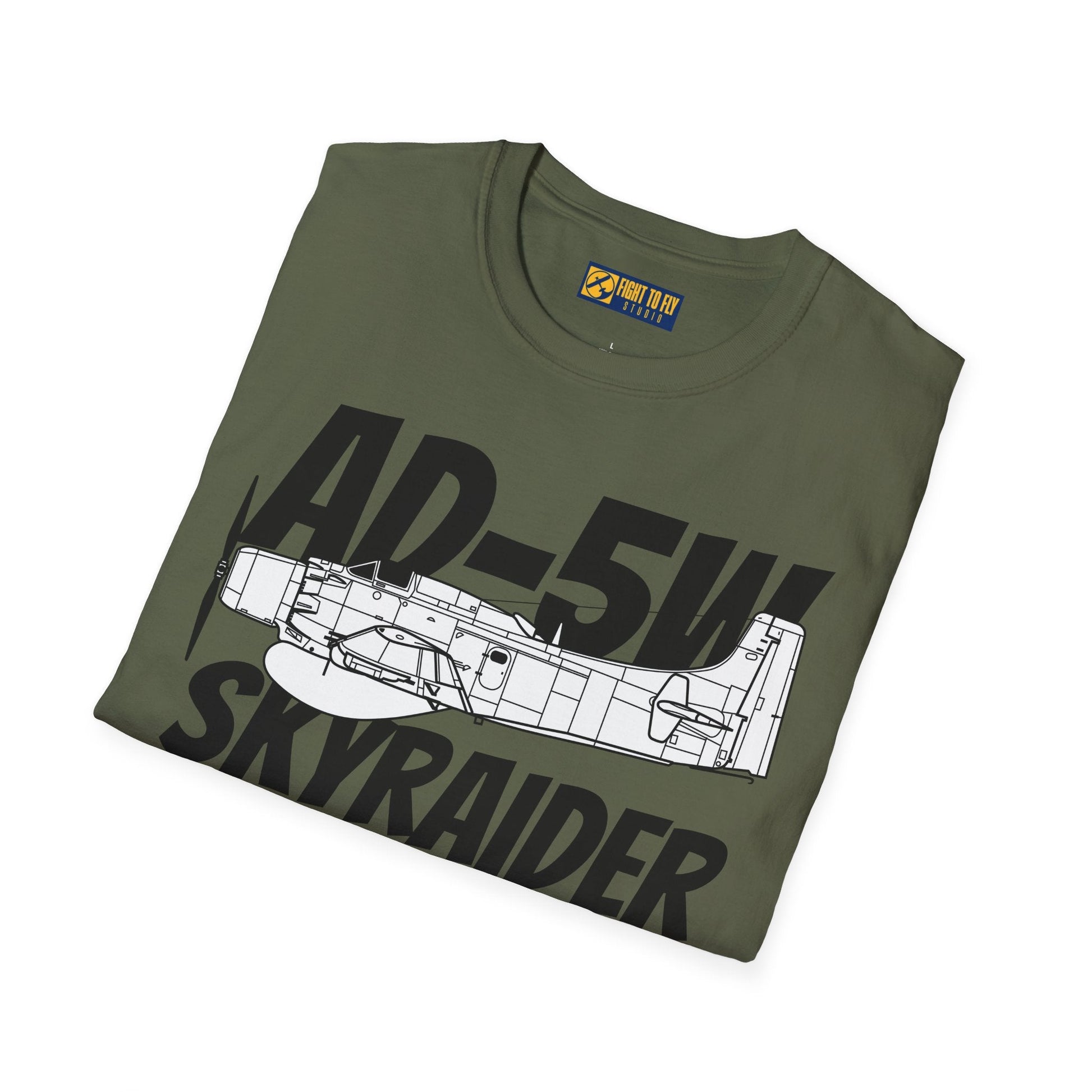 AD-5W Skyraider Side Profile T-Shirt – Early-Warning Navy Variant Tee - Gifts for pilots - Aviation apparel