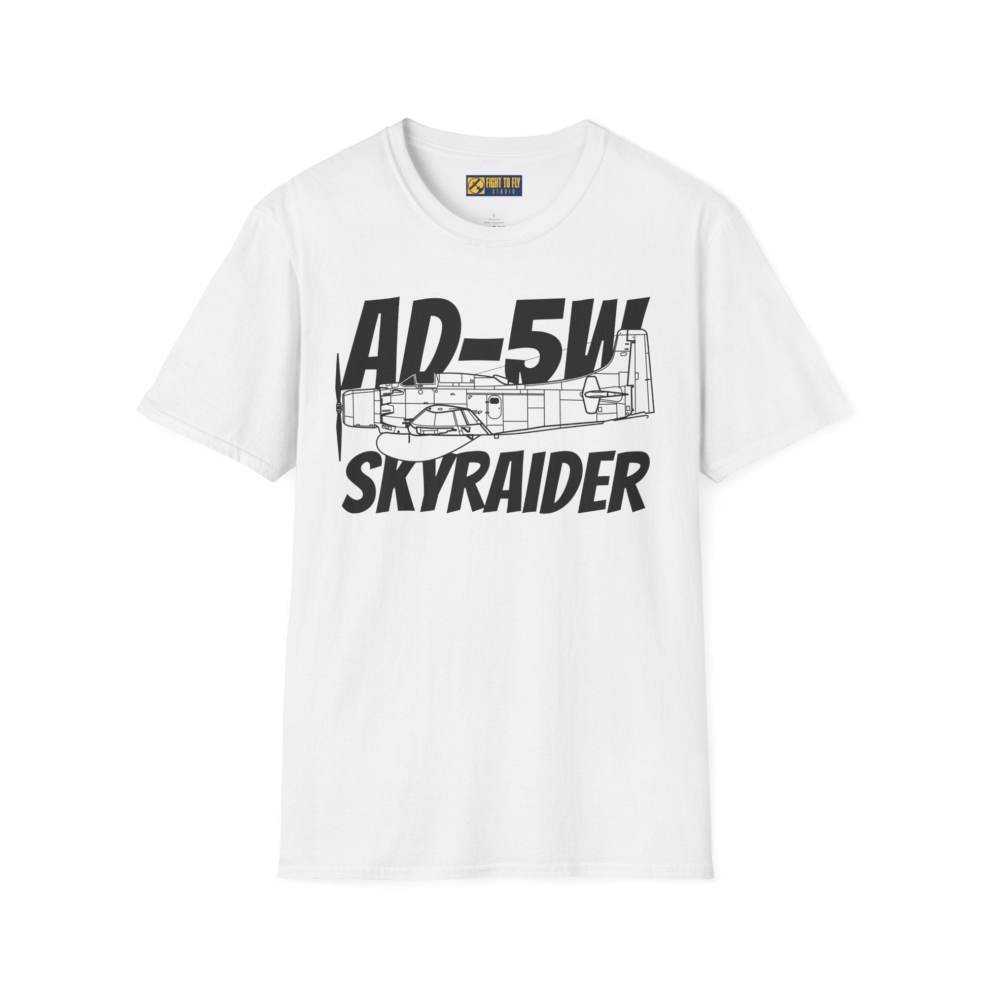 AD-5W Skyraider Side Profile T-Shirt – Early-Warning Navy Variant Tee - Gifts for pilots - Aviation apparel